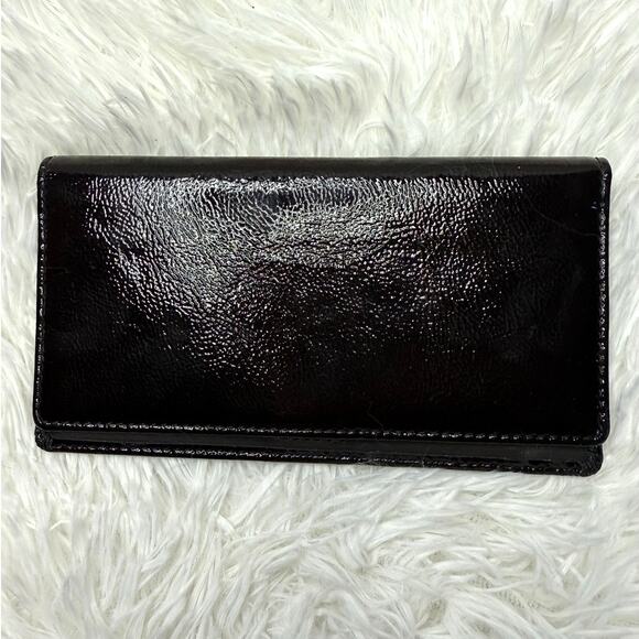 COACH Patent Leather Brown Checkbook holder - Picture 2 of 7